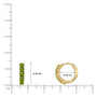 Dimensions of August Birthstone Peridot Hoop Earrings