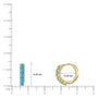Dimension of 10mm Decemeber Birthstone Turquoise Hoop Earrings