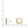 April birthstone 10mm hoops