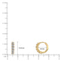 Dimension details of April birthstone topaz hoop earrings 8.50 mm