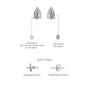 Descriptive image of lian pear cut diamond stud earrings