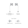 Descriptive image of heng round solitaire four prong stud earrings