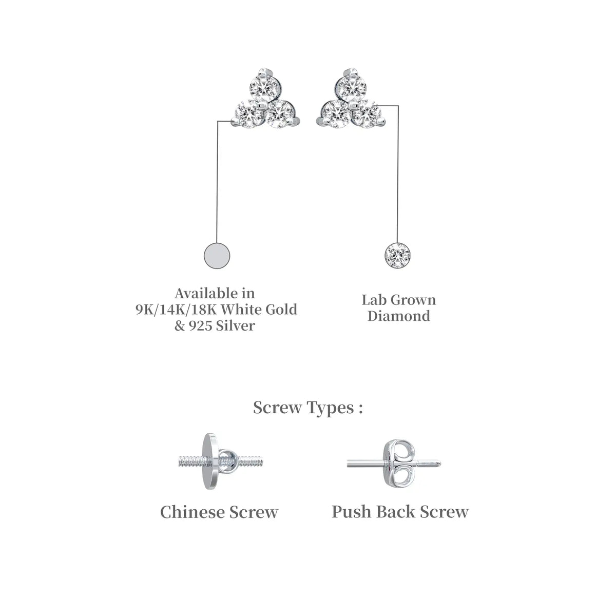 Descriptive image of san 三 diamond blossom cluster stud earrings