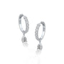 Pear diamond dangle hoops