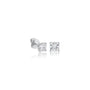 Side view of 1.5ct Cushion-Cut Lab Diamond Solitaire Stud Earrings by Fortune Jewellery