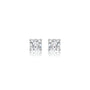 2ct Cushion-Cut Lab Diamond Solitaire Stud Earrings by Fortune Jewellery