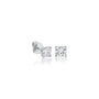Side profile of 2ct Cushion-Cut Lab Diamond Solitaire Stud Earrings by Fortune Jewellery