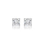 6ct Cushion-Cut Lab Diamond Solitaire Stud Earrings by Fortune Jewellery