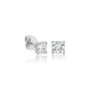 Side profile of 6ct Cushion-Cut Lab Diamond Solitaire Stud Earrings by Fortune Jewellery