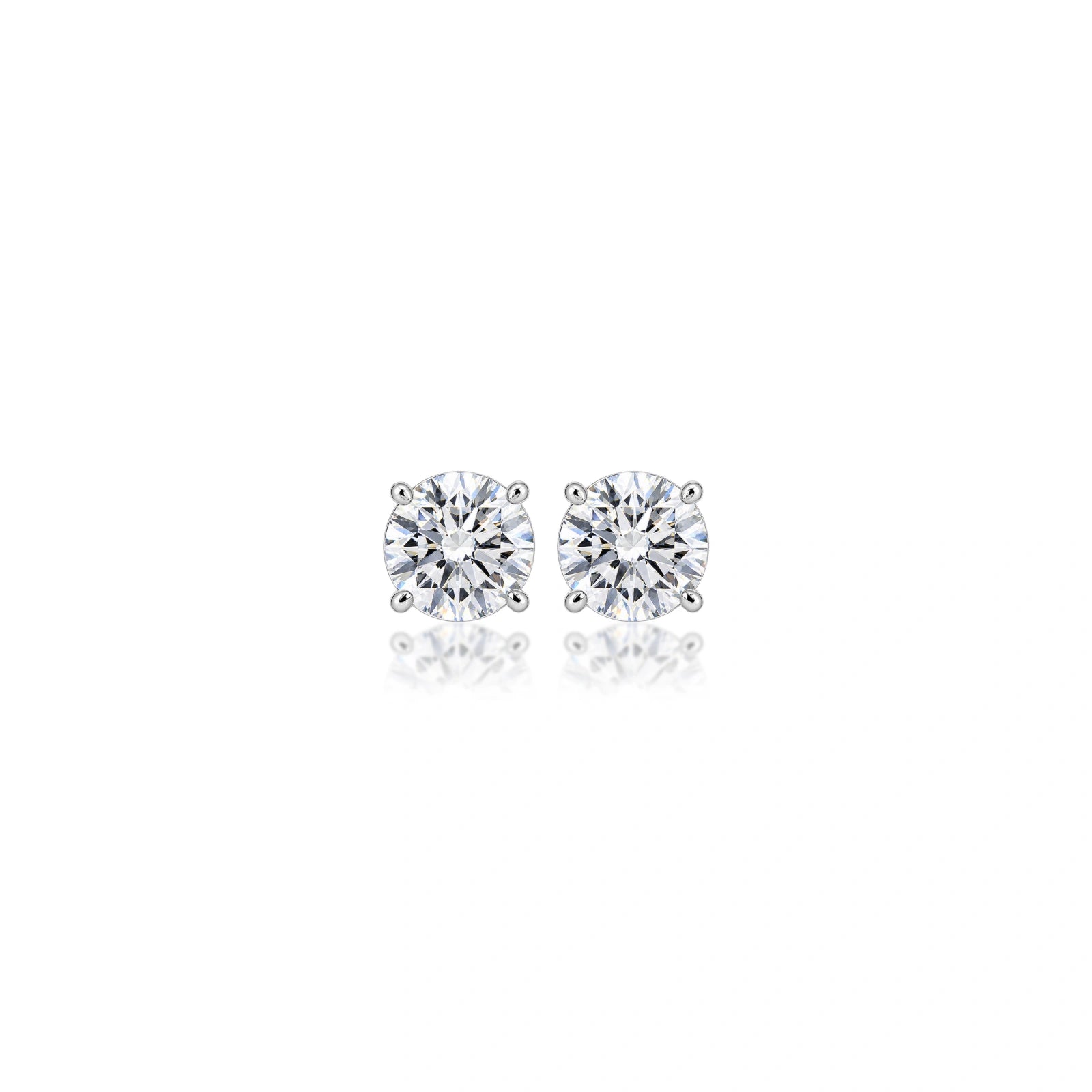 1.5 Ct Round Cut Diamond Solitaire Earrings for women by Fortune Jewellery