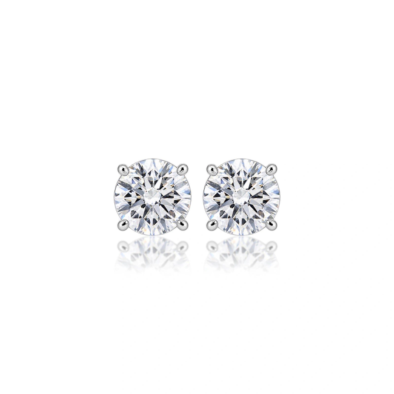 6 Ct Round Cut Diamond Solitaire Earrings for women by Fortune Jewellery