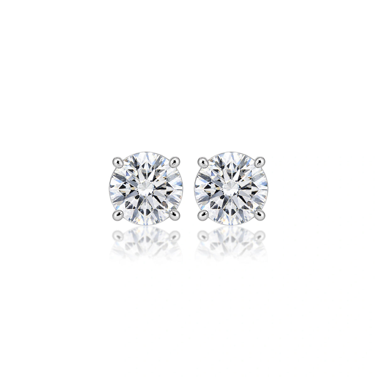 6 Ct Round Cut Diamond Solitaire Earrings for women by Fortune Jewellery