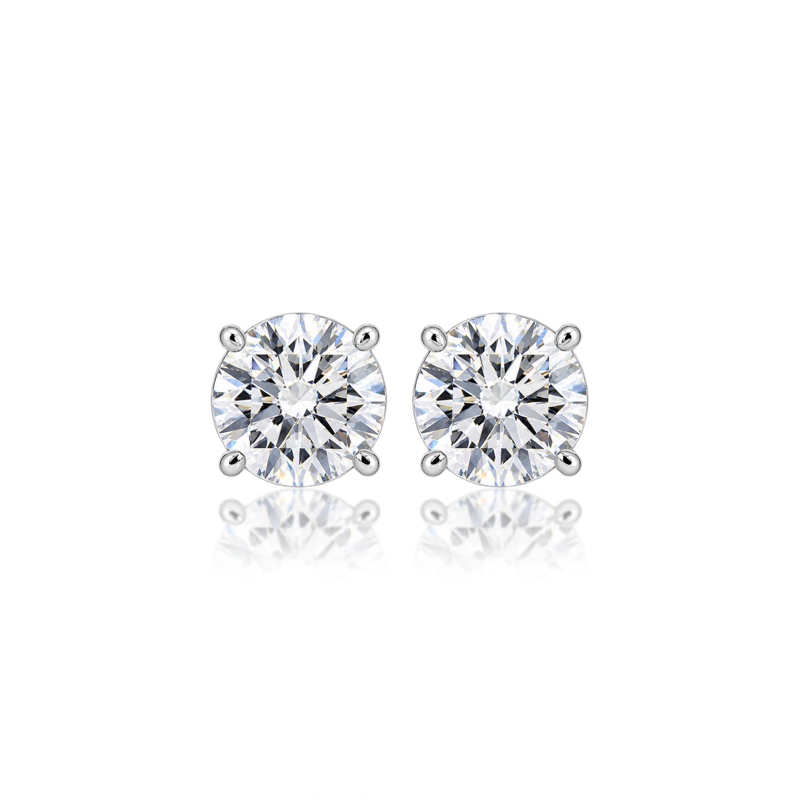 8 Ct Round Cut Diamond Solitaire Earrings for women by Fortune Jewellery