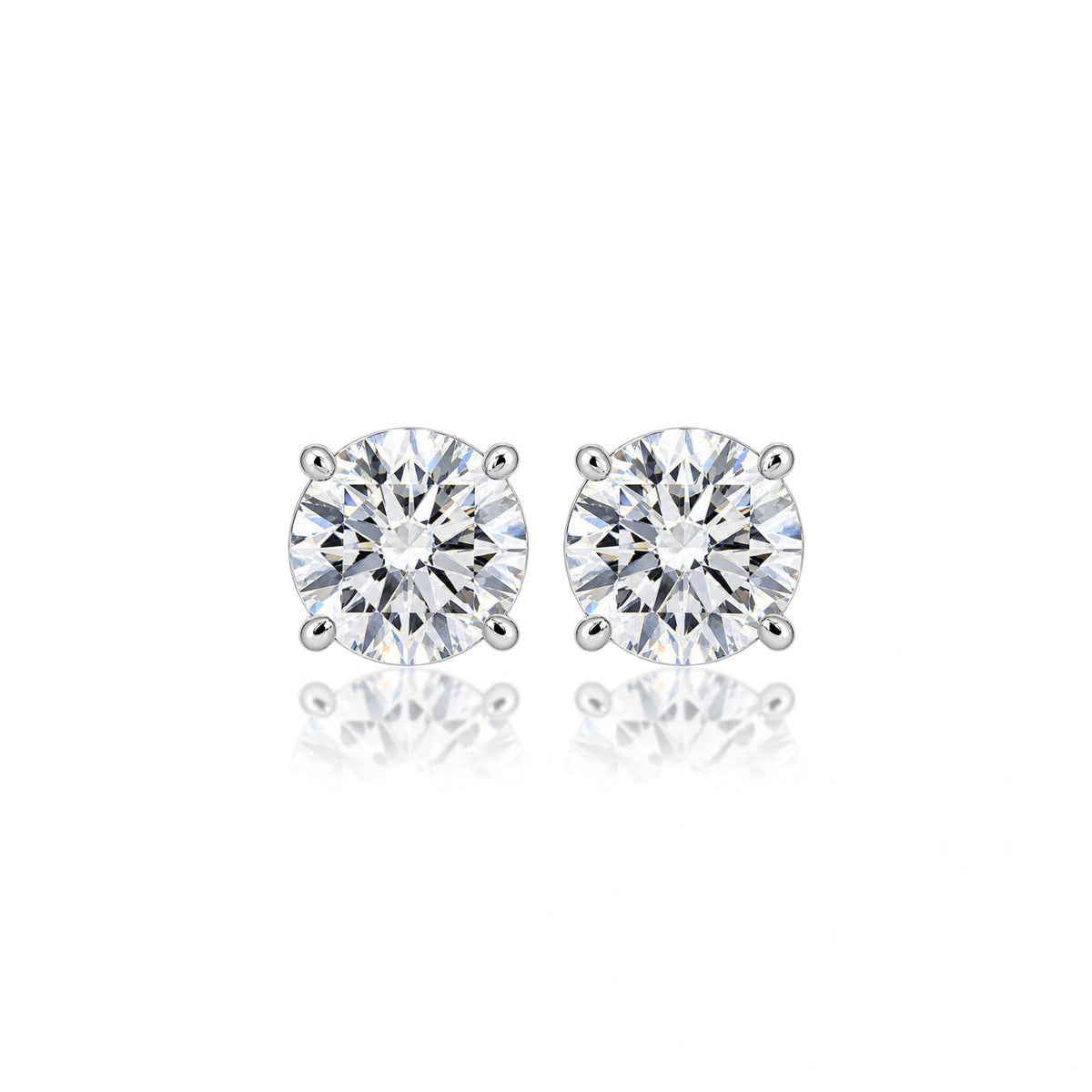 8 Ct Round Cut Diamond Solitaire Earrings for women by Fortune Jewellery