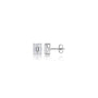 Lab Grown 2 Ct Emerald Cut Diamond Solitaire Earrings by Fortune Jewellery