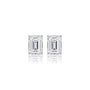 4 Ct Emerald Cut Diamond Solitaire Earrings for women by Fortune Jewellery