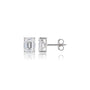 Rich 8 Ct Emerald Cut Lab Grown Diamond Solitaire Earrings by Fortune Jewellery