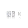 Luxurious 10 Ct Emerald Cut Lab Grown Diamond Solitaire Earrings by Fortune Jewellery
