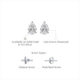 Showstopping 10 Ct Pear Cut Diamond Solitaire Stud Earrings for weddings and milestone moments by Fortune Jewellery