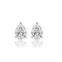 10 Ct Pear Cut Diamond Solitaire Stud Earrings by Fortune Jewellery