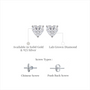 1 Ct Heart Cut Diamond Solitaire Stud Earrings for offie wear