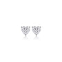 2 Ct Heart Cut Diamond Solitaire Stud Earrings by Fortune Jewellery