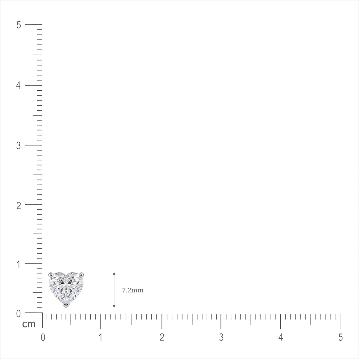 Unique 2 Ct Heart Cut Diamond Solitaire Stud Earrings