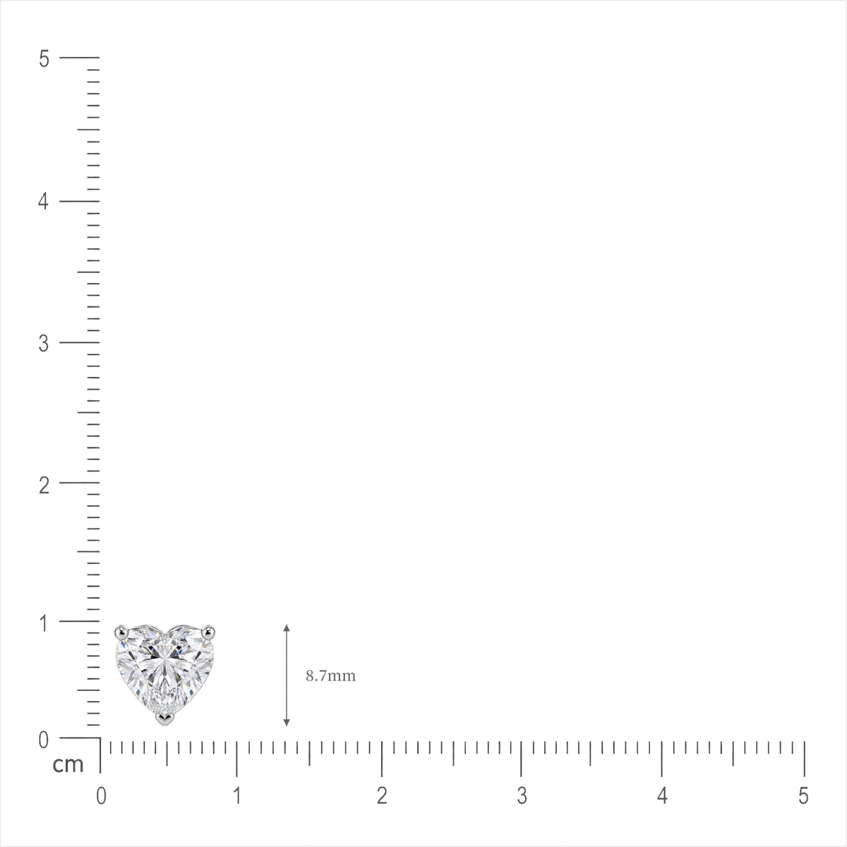 Luxuries 4 Ct Heart Cut Diamond Solitaire Stud Earrings