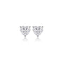 4 Ct Heart Cut Diamond Solitaire Stud Earrings by Fortune Jewellery