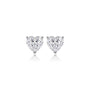 6 Ct Heart Cut Diamond Solitaire Stud Earrings by Fortune Jewellery