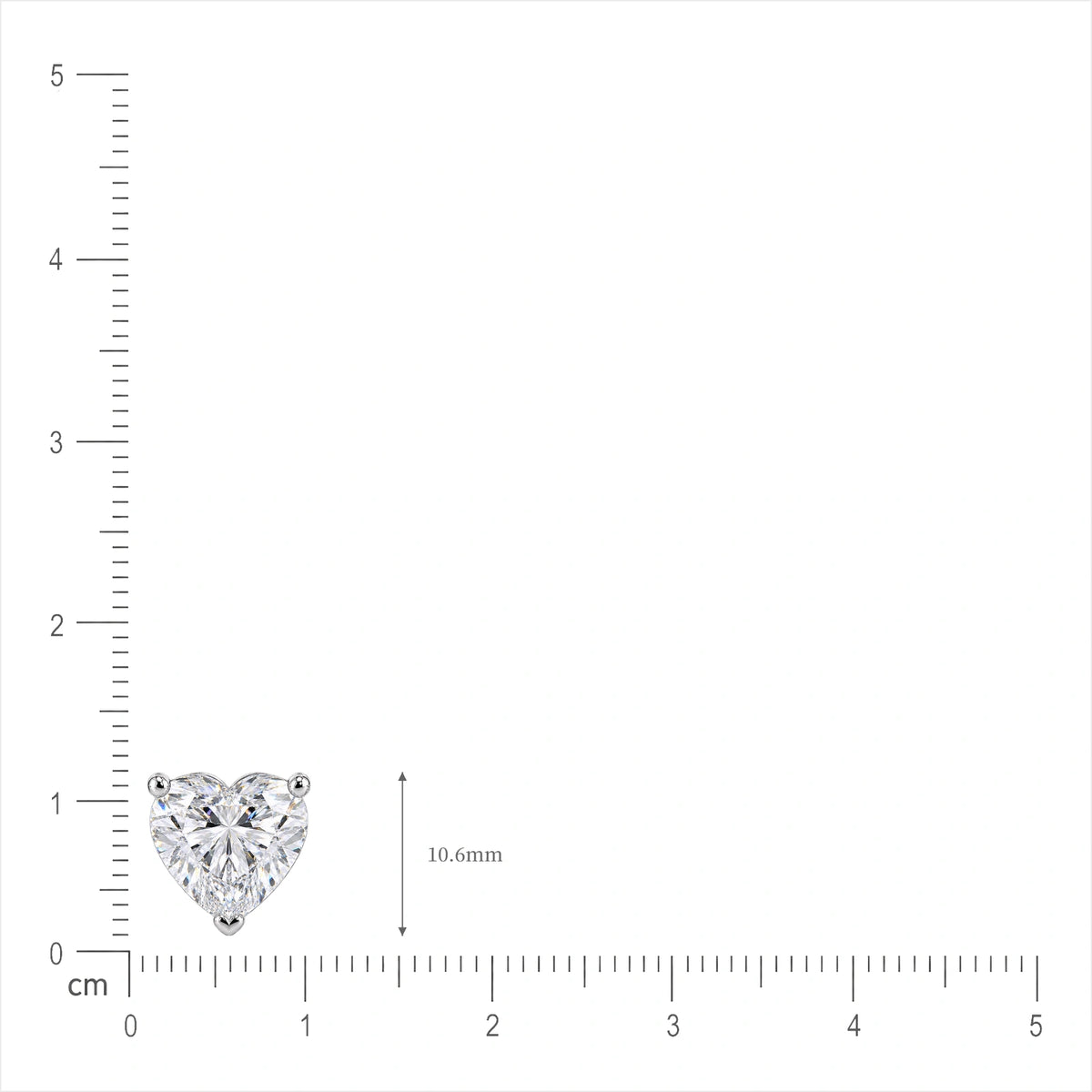 Lab grown diamond size 8 Ct Heart Cut Diamond Solitaire Stud Earrings