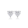 8 Ct Heart Cut Diamond Solitaire Stud Earrings by Fortune Jewellery