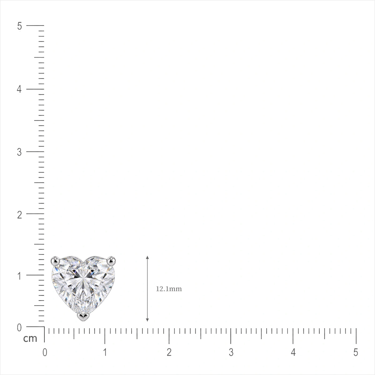 Lab grown diamond 10 Ct Heart Cut Diamond Solitaire Stud Earrings