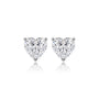 10 Ct Heart Cut Diamond Solitaire Stud Earrings by Fortune Jewellery