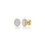 Luxurious 4 Ct Oval Cut Lab Grown Diamond Halo Stud Earrings for special occasions