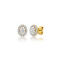Premium 6 Ct Oval Cut Lab Grown Diamond Halo Stud Earrings for women