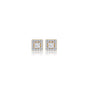 1.5 Ct Princess Cut Diamond Halo Stud Earrings by Fortune Jewellry