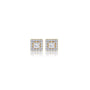 2 Ct Princess Cut Diamond Halo Stud Earrings by Fortune Jewellry