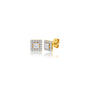 2 Ct Princess Cut Diamond Halo Stud Earrings by Fortune