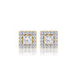 10 Ct Princess Cut Diamond Halo Stud Earrings by Fortune Jewellery