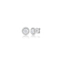Lab Grown 1.5 Ct Round Cut Diamond Halo Earrings by Fortune Jewellery