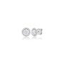 Premium 2 Ct Round Cut Lab Grown Diamond Halo Earrings by Fortune Jewellery