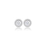 4 Ct Round Cut Diamond Halo Earrings for women by Fortune Jewellery