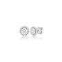 Luxurious 4 Ct Round Cut Lab Grown Diamond Halo Earrings by Fortune Jewellery