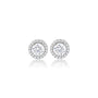 6 Ct Round Cut Diamond Halo Earrings for women by Fortune Jewellery