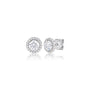 Rich 6 Ct Round Cut Lab Grown Diamond Halo Earrings by Fortune Jewellery