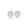 8 Ct Round Cut Diamond Halo Earrings for women by Fortune Jewellery