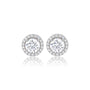 10 Ct Round Cut Diamond Halo Earrings for women by Fortune Jewellery