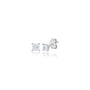 Angled shot of 1.5 Ct princess cut solitaire studs, a thoughtful birthday gift for her