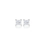 2 Ct Princess Cut Diamond Solitaire Ear Studs, a striking pair of square-cut solitaires